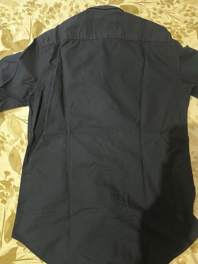 Camisa Zara Man Talla M Slim Fit Azul