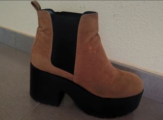 Botas de plataforma marrones