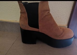 Botas de plataforma marrones