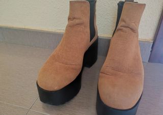 Botas de plataforma marrones