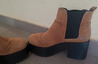 Botas de plataforma marrones