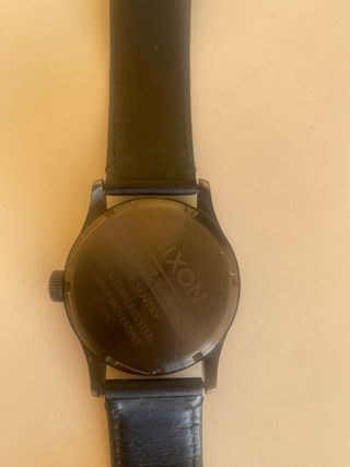 Reloj Nixon Sentry Leather Negro/Plata