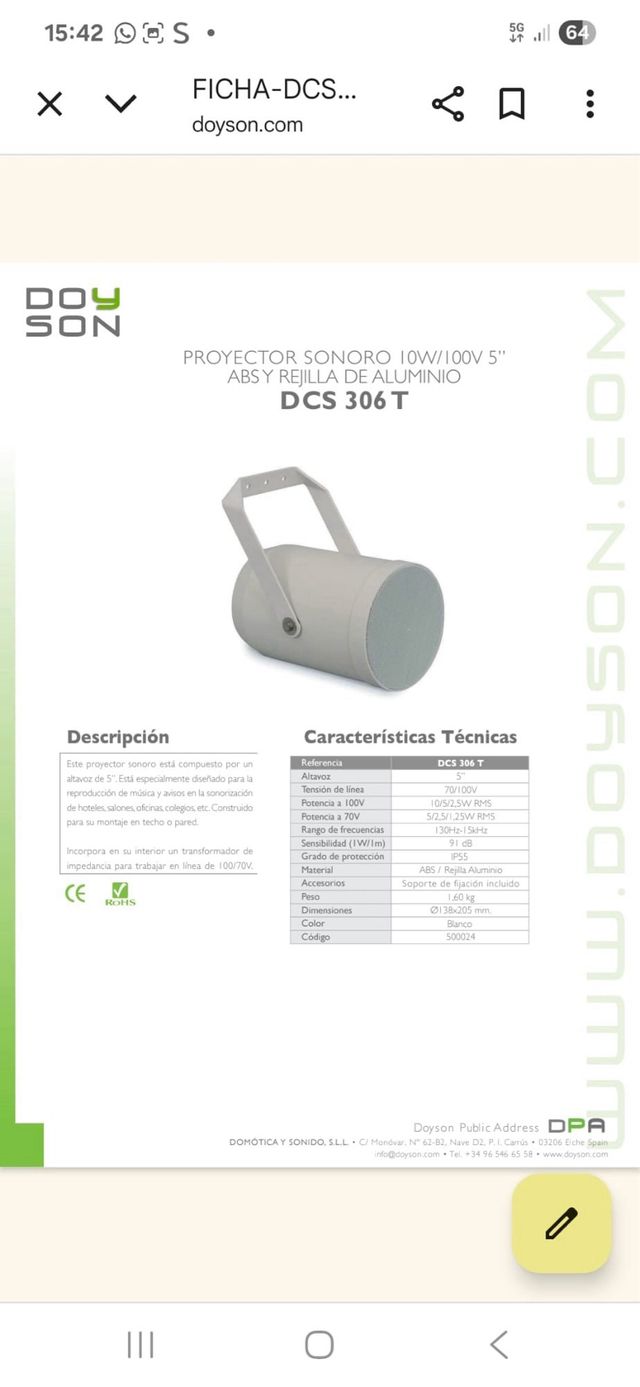 Amplificador Mezclador Compacto DOY SON DA-40FA