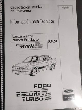 Manual Ford Escort RS Turbo - Capacitación Técnica
