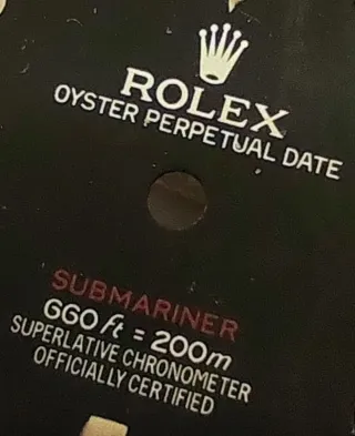 Esfera Rolex Submariner 1680 Blanca