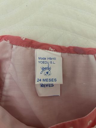Jesusin niña rosa con volantes y lazos