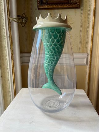 Vaso cristallo coda sirena Made in Italy