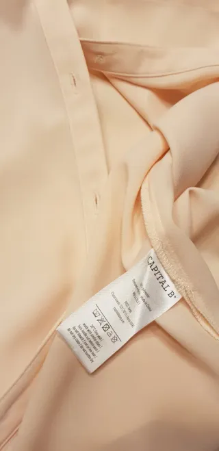 Blusa cuello pico salmón