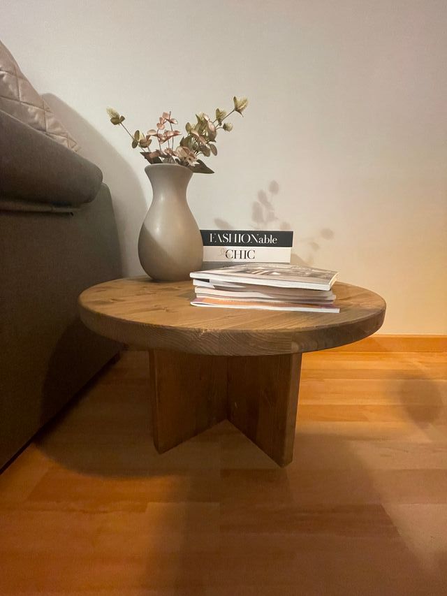 Mesa centro redonda Decowood madera