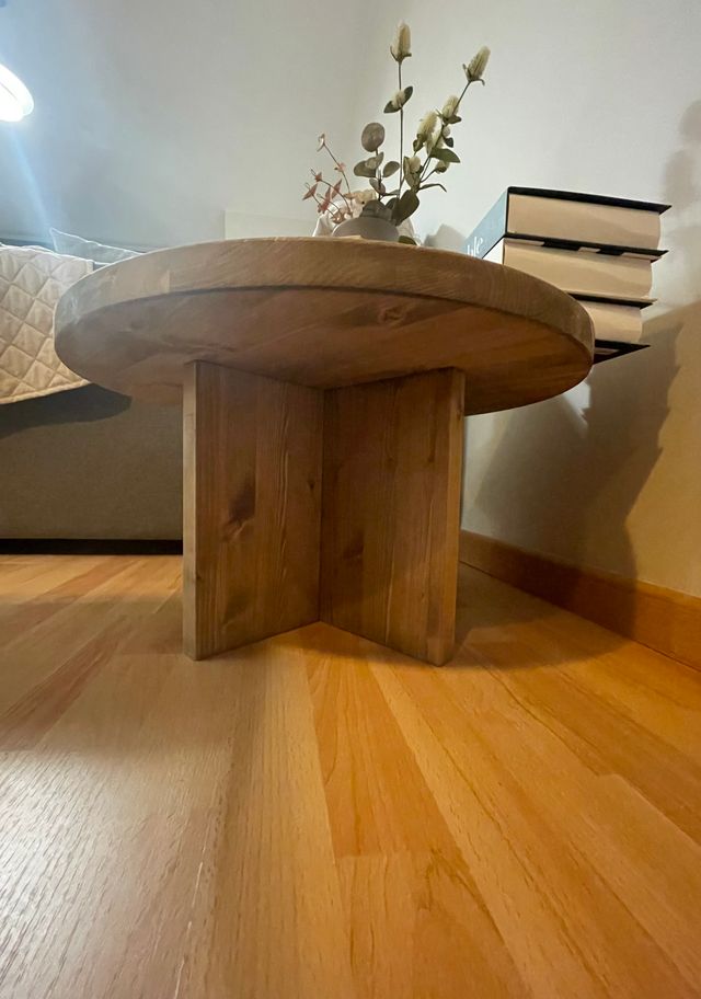 Mesa centro redonda Decowood madera