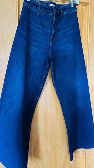 Pantalón vaquero ancho Springfield azul