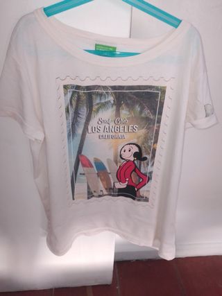 Camiseta Benetton Popeye Los Angeles Surf