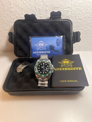 Reloj Addiesdive Submariner Verde