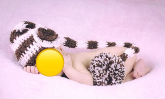 Gorro pompón fotografía newborn