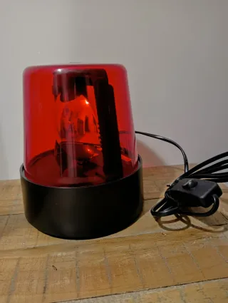 Lampada da tavolo effetto lampeggiante rosso
