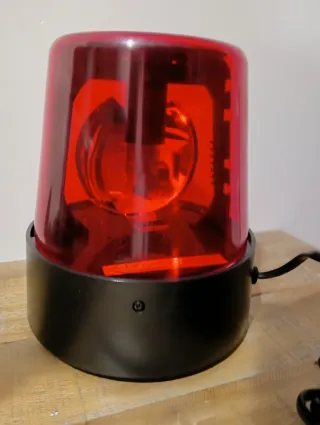 Lampada da tavolo effetto lampeggiante rosso
