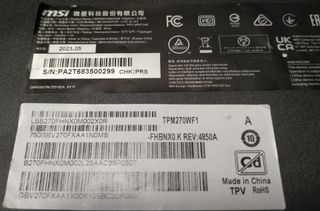 Tira LED Backlight Monitor MSI PRO MP271AP