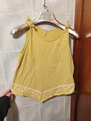 Camiseta tirantes amarilla niña 11-12 años