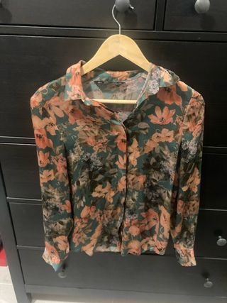 Blusa Zara Estampada Flores