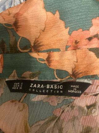 Blusa Zara Estampada Flores
