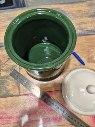 3 vasetti in ceramica dal design vintage 
