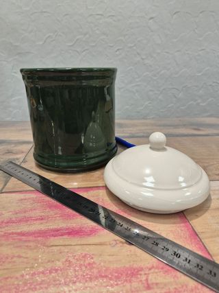 3 vasetti in ceramica dal design vintage 