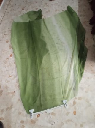 Pañuelo chal gasa verde y blanco