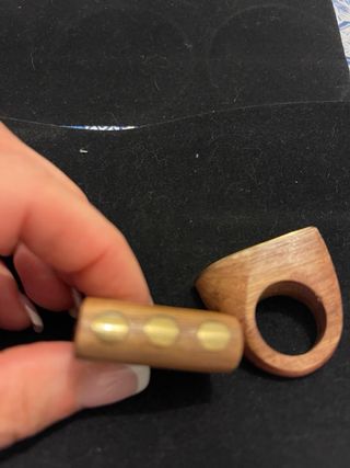 Anillos Originales Madera y Oro