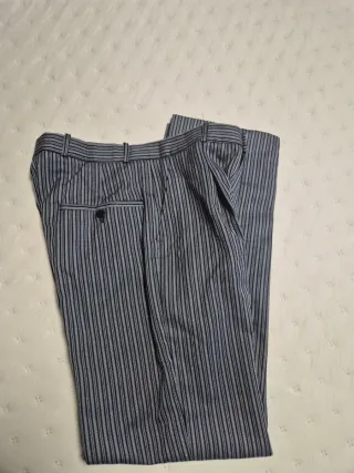 Pantalón rayas fallero azul y gris