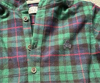 Camisa Scalpers niño cuadros verde y morado