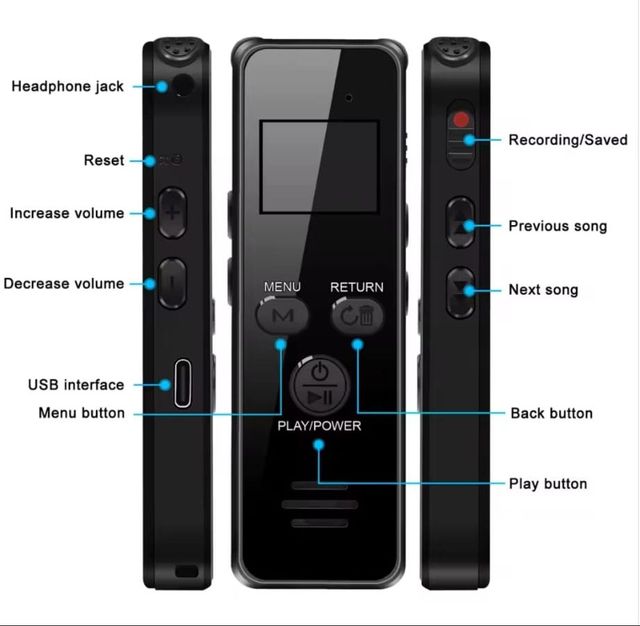 Grabadora de Voz Digital 64GB
