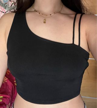 Top Bershka Negro Talla M