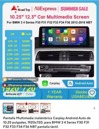 Pantalla Multimedia Carplay Android BMW