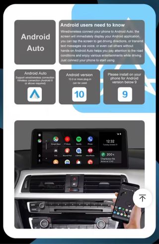 Pantalla Multimedia Carplay Android BMW