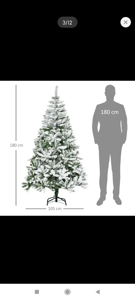 Árbol de Navidad Nieve 2 tamaños 150/180cm