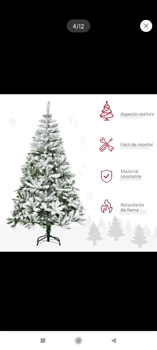 Árbol de Navidad Nieve 2 tamaños 150/180cm