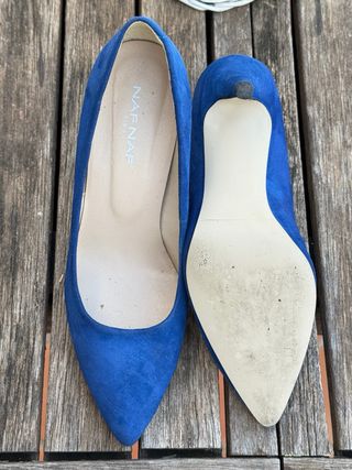 Zapatos de tacón color azul