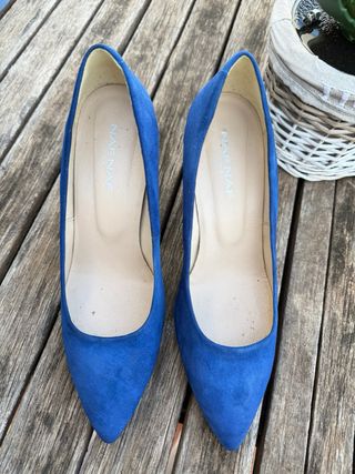 Zapatos de tacón color azul