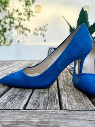 Zapatos de tacón color azul