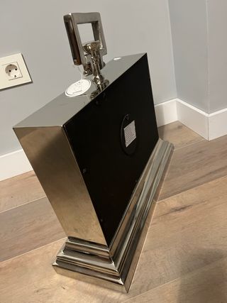 Reloj de mesa metal cromado