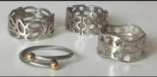 Anillos Plata Ley Diseños y acero 