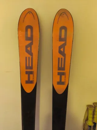 Esquís 180cms Head con bastones Rossignol