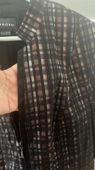 Chaqueta ADAGIO raso cuadros talla 46