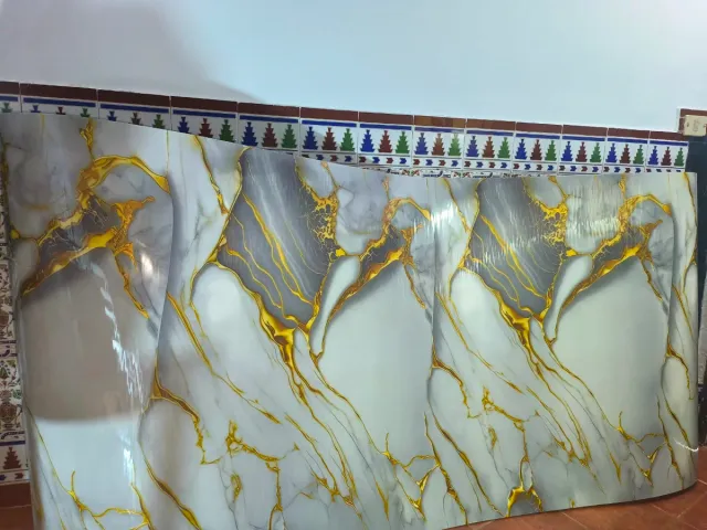 Rollos Vinilo Decorativo Mármol Dorado