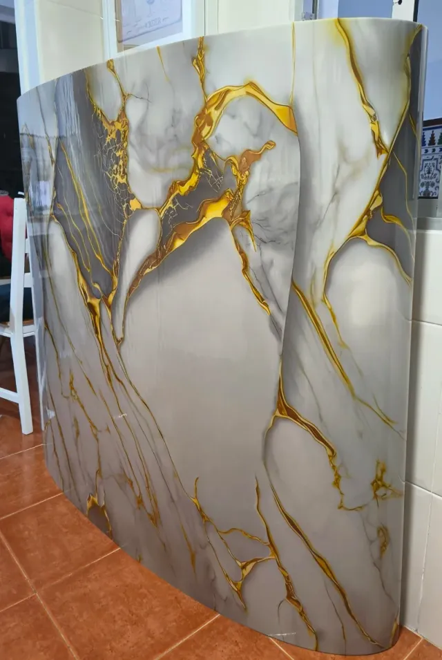 Rollos Vinilo Decorativo Mármol Dorado