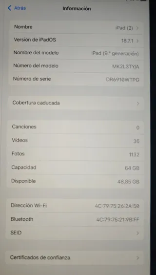 iPad 9ª Gen Wi-Fi 64GB Plata