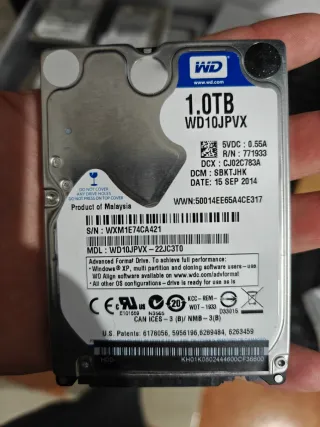 Disco Duro WD 1TB 2.5 HDD WD10JPVX