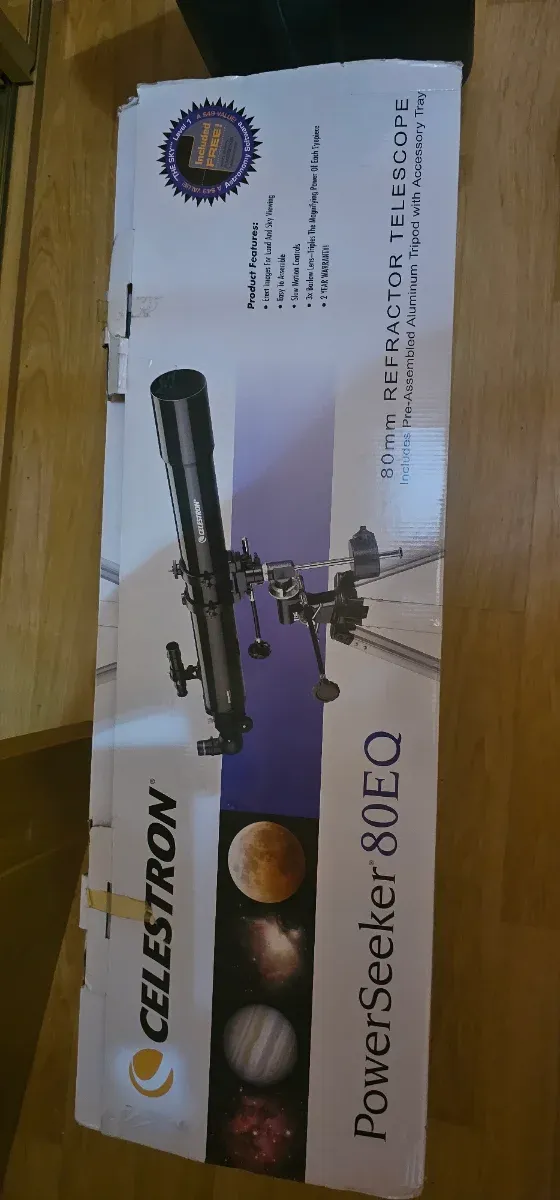 Telescopio Celestron PowerSeeker 80EQ. Usado 2 vec