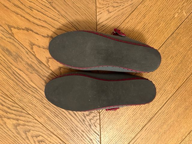 Bailarinas Merceditas Gris y Rosa