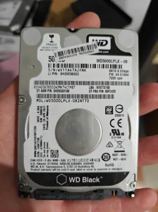 Disco Duro WD 500GB 2.5 HDD SATA 6.0Gbps